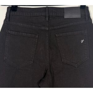 Carly Jean Hendrix Wide Leg Jeans Black High Rise Crop Utility Size 5